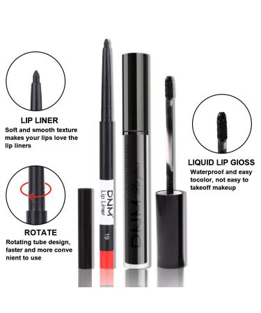 Black Matte Liquid Lipstick Set for Black Women - Long Lasting 24H Dark Matte Lipstick with Lip Liner Gloss Stain Pencil Makeup - 2Pcs Pack - Buy Online on GoSupps.com