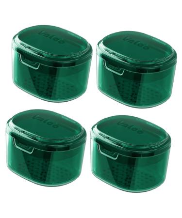 Minkissy 4 pieces Retainer storage box travel prosthesis bathroom small prosthesis case retainer case dental kit mouth care tools prosthesis brush partial dentures dentures stk bracket
