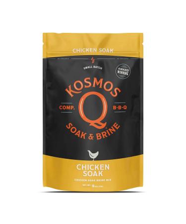 Kosmos Q Chicken Soak Brine - 16 Oz BBQ Brine Mix for Whole Chicken, Breast, or Tenderloins - Award-Winning Seasoning & Soak Kit Made in the USA (Chicken)