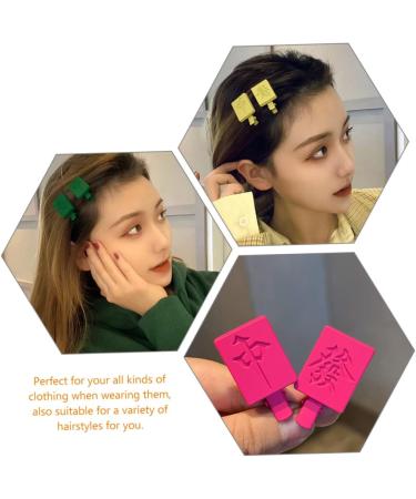 minkissy 20 Pairs Mahjong Hairpin Funny Hairpins Metal Barrettes Girls Hair Barrettes Girls Barrettes Bobby Pins Hair Charms Nonslip Hairpins Holiday Hair Accessories Alloy Clip Bangs - Buy Online on GoSupps.com