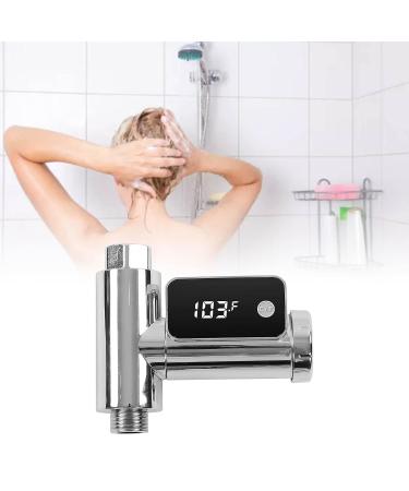 Shower Thermometer LED Display Faucet - Silver ABS PC - Bathroom 5-85 C - Buy Online on GoSupps.com