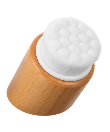 Beavorty soft fur facial brush brush face face scrubber exfoliate for face scrubber exfoliating brush face brush Wood fiber cleansing brush Handheld Beech exfoliating brush