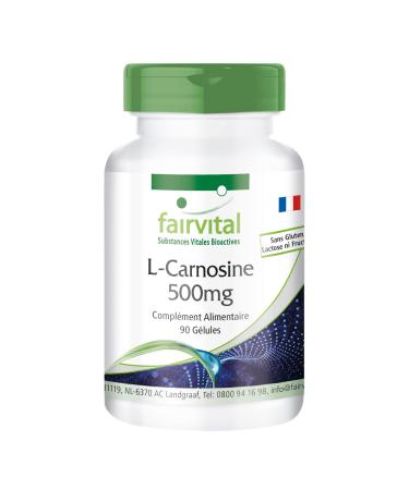 Fairvital | L-Carnosine 500mg VEGAN - Highly dosed - 90 capsules - amino acid