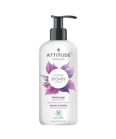ATTITUDE Liquid Hand Soap  EWG Verified  Plant- and Mineral-Based Ingredients  Vegan and Cruelty-free Personal Care Products  White Tea Leaves  473 mL White Tea Leaves 16 Fl Oz (Pack of 1)