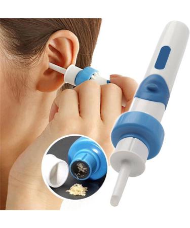 Cordless Safe Vacuum Ear Wax Remover | Painless & Vibration-Free | Spiral Ear-Cleaning Device | Blue - Buy Online on GoSupps.com