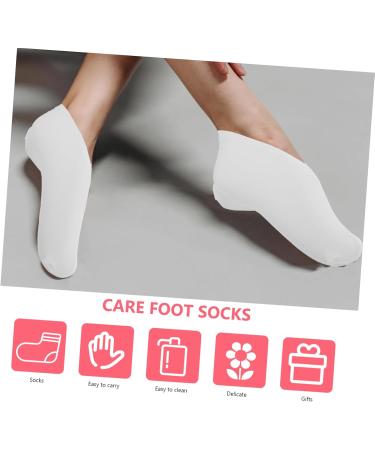 Ipetboom 4pairs Moisturizing Socks Spa Gloves Dry Feet Socks Moisturizer Socks Cotton Moisture Enhancing Socks Stretch Boat Socks Anti-Crack Foot Elastic Stockings Cotton Spandex White - Buy Online on GoSupps.com