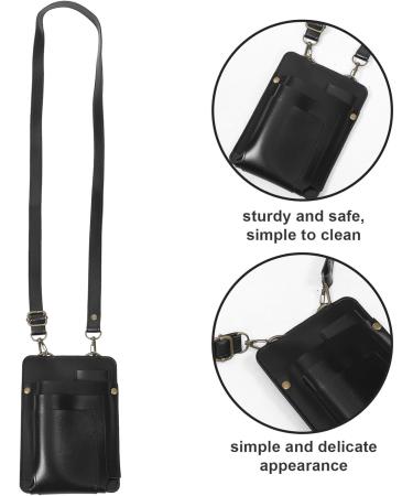 VALICLUD Scissor Pouch PU Leather Hairdressing Tools Storage Bag Salon Barber Hair Stylist Waist Pouch with Adjustable Belt for Combs Shears Black - Buy Online on GoSupps.com
