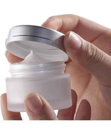 Buy 50ml Matte Glass Cream Cans - 4pc Set with Silver Lids | Ideal for Cosmetics Lotions Essential Oils & Travel | Empty Glass Containers - Buy Online on GoSupps.com