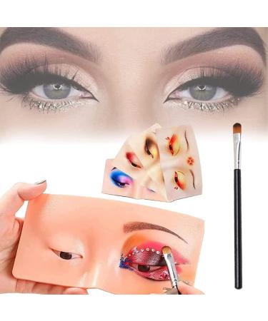 Perfect Aid to Makeup Practice Face Board Silicone Makeup Face - Practice Skin Board with Brush for Lash View Eyelids Training - Buy Online on GoSupps.com