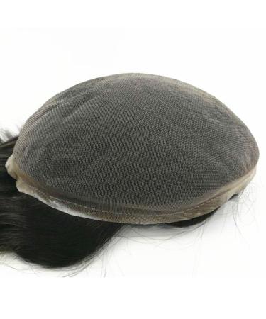 Buy Premium Human Hair Toupee for Men - NLW 10x8 Jet Black Lace Hairpiece | Natural & Breathable Replacement System - Buy Online on GoSupps.com