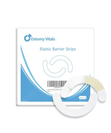 OstomyVitals Ostomy Barrier Tape | Ostomy Barrier Strips | Elastic Barrier Strips for Ostomy Bag | Pack of 20