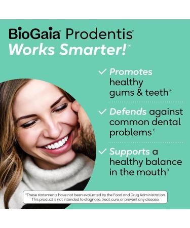 BioGaia Prodentis | Dental Probiotic Lozenges | Promotes Healthy Gums & Teeth | Defends Against Dental Problems | Replenishes Oral Microbiome | Improves Oral Health | Mint Flavor | Pack of 5 - Buy Online on GoSupps.com