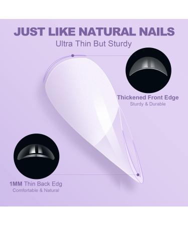 Nzakybbi Short Almond Tips for Nails - Buy Online on GoSupps.com