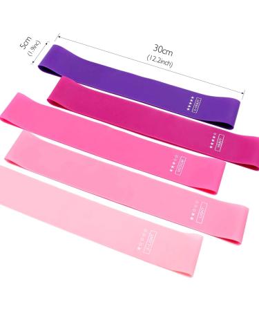 Resistance Bands 5 Pack Resistance Loop Exercise Bands with Carry Bag for Physical Therapy Rehab Yoga Pilates and Strength Training in Gym and Home - Buy Online on GoSupps.com