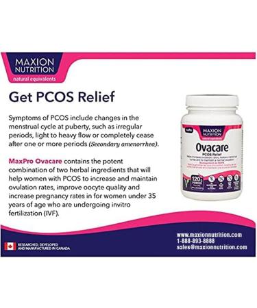 Maxion Ovacare for Natural PCOS Relief Supplement for Women With Myo-Inositol to Help Restore Normal Ovarian Function Inositol Powder Support for PCOS Fertility & Menstrual Health for Women 120g Powder - Buy Online on GoSupps.com