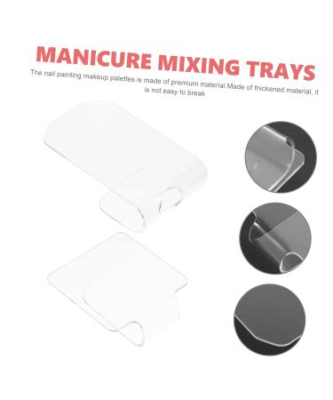 Didiseaon 2pcs Nail Palette Acrylic Nail Display & Cosmetic Palettes for Nail Art Eyeliner Eyeshadow & Cake Decoration | 7.7x7.7x2.7cm Transparent Design Ideal for DIY & Professional Use - Buy Online on GoSupps.com