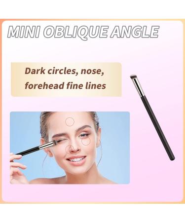 Concealer Brush Under Eye 3-Pack - Perfect for Dark Circles & Puffiness | Mini Nose Contour Brushes for Powder & Cream | Small Makeup Foundation Tools - Buy Online on GoSupps.com