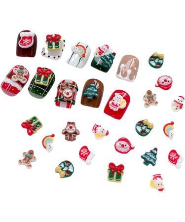 FEIlei 1Bag Resin Nail Art Christmas Decorations with Luminescent Effect Perfect for DIY Manicure - Buy Online on GoSupps.com
