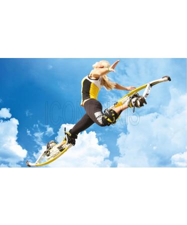 Skyrunner 2018 New Model Jumping Stilts POGO Stilts Kangaroo Shoes Bouncing Spring Stilts Men Women Fitness Exercise Black Load Weight:90-100KG/198-220LBS - Buy Online on GoSupps.com