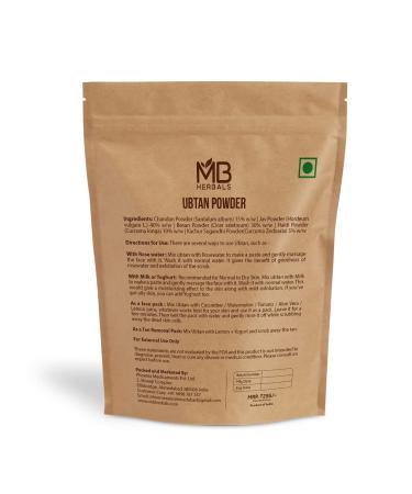 Buy MB Herbals Ubtan Powder 8 oz - Natural Face & Body Scrub with Sandalwood Turmeric & Chickpeas | International Shipping Available - Buy Online on GoSupps.com
