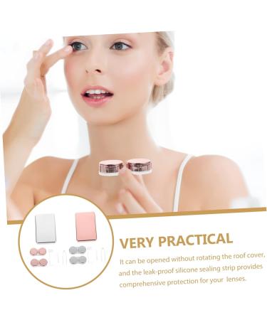 Lalafina 2 Set Mirror Color Contact Lens Case - Storage Container for Travel | Eye Accessories - Buy Online on GoSupps.com