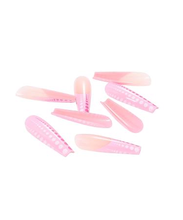 Buy Vatocu Shiny Pink French Artificial Nails - Long Wave Point Acrylic Nails for Women & Girls (24 Pieces) - International Shipping - Buy Online on GoSupps.com