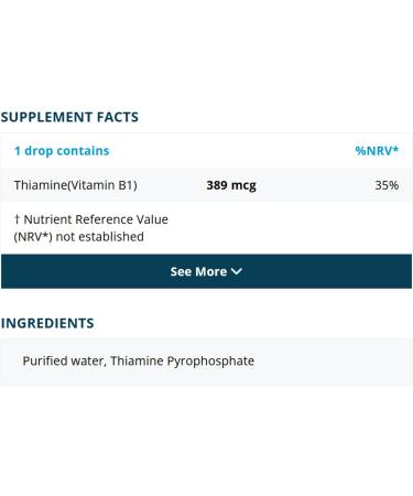 Metabolics Vitamin B1 Supplement | Thiamine Pyrophosphate | Additive-Free | 100ml - Buy Online on GoSupps.com