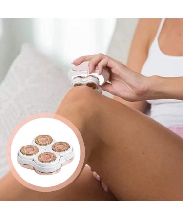 Back Hair Remover & Replacement Head Set - Rose Gold Compatible with Women's Electric Razors - 2 Pieces & Shea Butter Wax Pearls - Pink - Buy Online on GoSupps.com