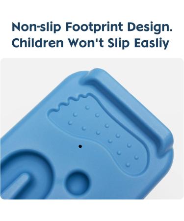 Kids Rocking Seesaw Balance Board with 5 Wooden Balls - Sensory Training Toy for Children - Blue - Buy Online on GoSupps.com