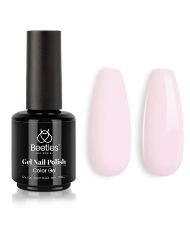 Beetles Gel Polish 15ml Barely Pink Nail Gel Soak Off LED Nail Lamp Gel Polish Nail Art Manicure Salon DIY Home Solid Gel 0.5Oz Pink Christmas Decorations Pinkmas 3001-Barely Pink