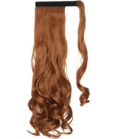 Clip in Ponytail Extension for Women | Long Straight Curly Hairpiece in Brown, Black, Blonde | 17 Inch - Light Auburn - Buy Online on GoSupps.com
