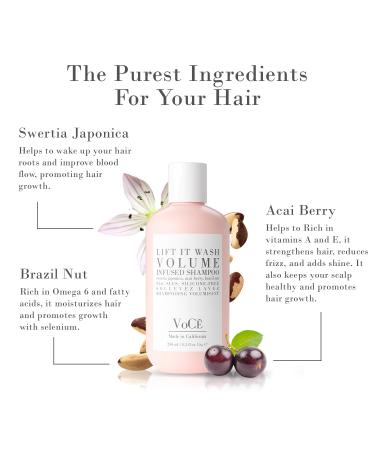 VoC Haircare Volume Shampoo - Natural Non-Toxic Vegan & Cruelty-Free for Luxurious Hair (8.5oz - Buy Online on GoSupps.com