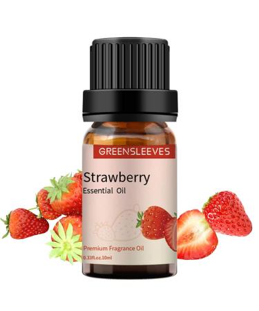 GREENSLEEVES Strawberry Essential Oil, 10ml Pure Plant-Based Fragrance Oil for Aromatherapy, Essential Oils for Diffuser, Air Freshener, Massage, Bath Bomb, Scented Candle Soap Making - Buy Online on GoSupps.com