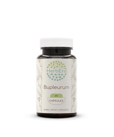 HerbEra Bupleurum 60 Capsules, 500 mg, Bupleurum Chinense Dried Root (60 Capsules) 60 Count (Pack of 1)