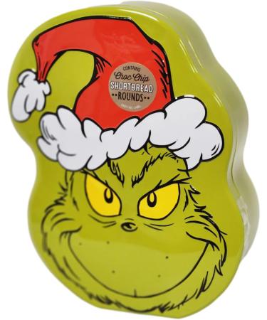 Grinch Tin & Chocolate Chip Shortbread Biscuits 150g: Christmas Cookies for a Novelty Xmas Treats Gift - Buy Online on GoSupps.com