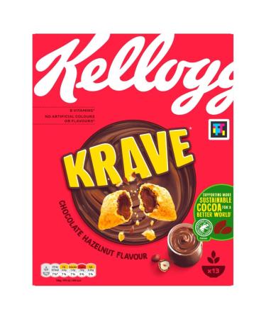Kellogg's Krave Choc Hazelnut Cereal 410g