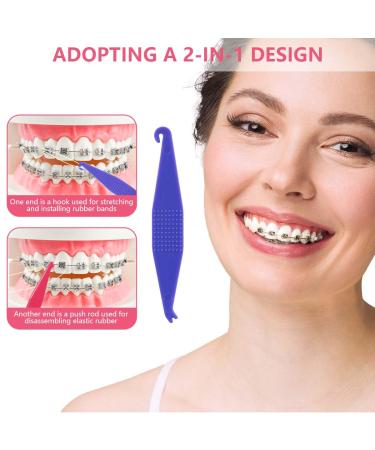 OBTANIM 100 Pcs Colorful Disposable Plastic Braces Elastic Rubber Bands Placers Tool for Braces Dental Orthodontic - Buy Online on GoSupps.com