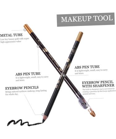 Healvian 24 Pcs Pencil Sharpener Eyebrow Pencil Makeup Pencils Eye Brow Pencils for Women Makeup Tool Wooden 1 count (Pack of 1) Blackx3pcs - Buy Online on GoSupps.com