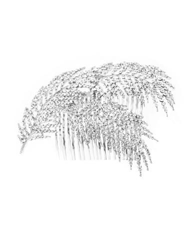 Beaupretty Bridal Hair Accessories hair comb bridal headpiece rhinestone headpiece headpiece bridal hair comb silver headpiece rhinestone hair comb hair side combs bride tree leaves Comb