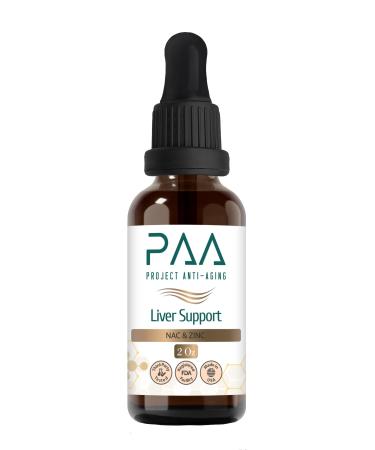 Project Anti-Aging Liver Support Supplement with NAC Zinc Milk Thistle Complex 2 Oz Liquid Tincture Natural Detox Formula