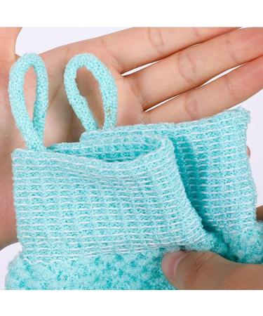 2 Pair Exfoliating Body Gloves | Unisex Bath Scrub Mitts for Shower Spa & Massage | Exfoliating Mitts for Body Face Hands & Feet - Buy Online on GoSupps.com