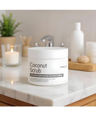 Gommage au sel pour le corps | 200g Douche Corps Avec Sel Naturel | Lissage Exfoliant Pour La Peau - Pour La Luminosit Soins De La Peau Morte Beaut Pour Les Mains Et Les Pieds Zone Bikini Dos Et Noix de coco 1 unit (Lot de 1) - Buy Online on GoSupps.com