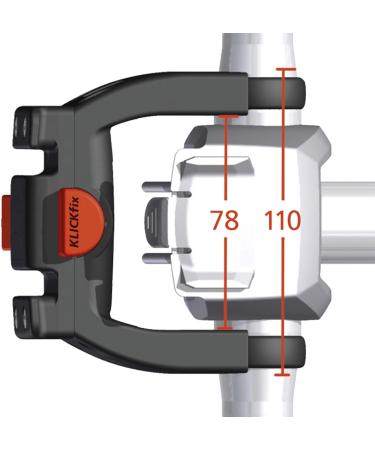 KLICKfix Accessory Handlebar Adapter E - Black Model 0211EB | One Size Without Lock | International Shipping Available - Buy Online on GoSupps.com