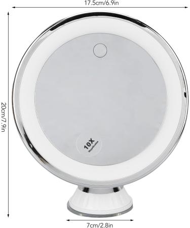 LED Lighted 10x Magnification Suction Cup Makeup Mirror - Portable and Travel-Friendly - Buy Online on GoSupps.com