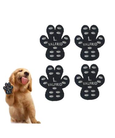 Valfrid anti-slip Paw protection for dogs 24 pieces self-adhesive silicone gel resistant non-slip traction dog shoes dog shoes replace L 24 pieces L-4.2*4.8cm (9.1-18kg)