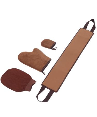 Respicefinem Tanng Drawg 23 16 5 4 Pcs Self Tanner Mitt Tanning Oil Paint Exfoliating Soft Flocking Sunless Reversible Self Tanning Gloves - Buy Online on GoSupps.com