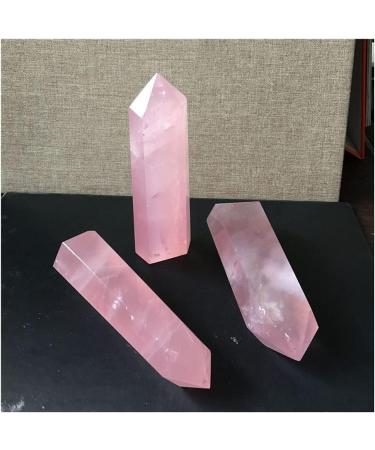 ABUZIV Natural Rose Quartz Crystal Stick - 7-8cm Healing Column Pillar & Pendulum for Spiritual Wellness - Buy Online on GoSupps.com
