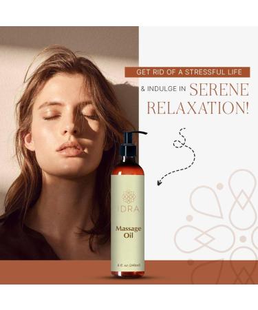 Idra Wellness Body Massage Oil | Lavender Rose & Ylang Ylang | 100% Pure | 240ml for Instant Absorption & Full Body Massage Therapy - Buy Online on GoSupps.com