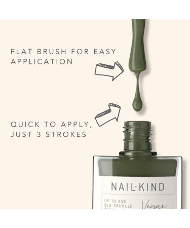 NAILKIND Green Daze Khaki Nail Polish - Vegan & Peta Certified - Long Lasting & Chip Resistant - 8ml - Buy Online on GoSupps.com