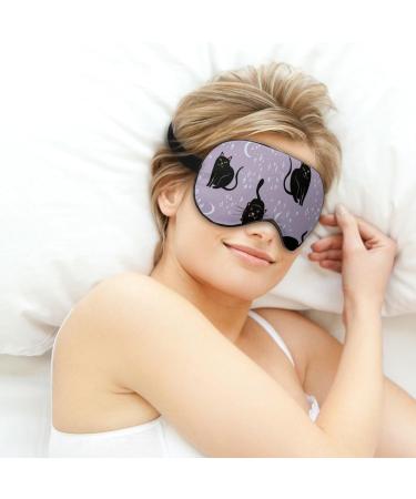 LynaRei Halloween Black Cats Sleep Mask - Adjustable Strap, Soft Eye Cover for Blocking Lights - Buy Online on GoSupps.com